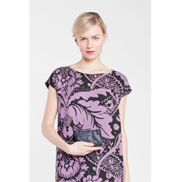 Marimekko | Gaala Fandango Printed Clutch Bag | Black/Grey - Picture 2 of 12